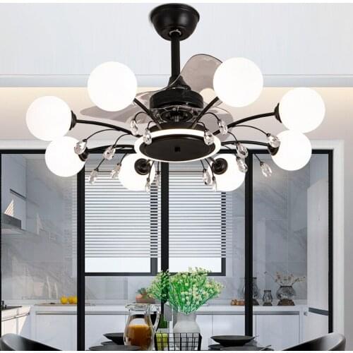 Modern art chandelier ceiling fan without blades bedroom ceiling fan lamp ceiling fans with lights decorative led ceiling lamps