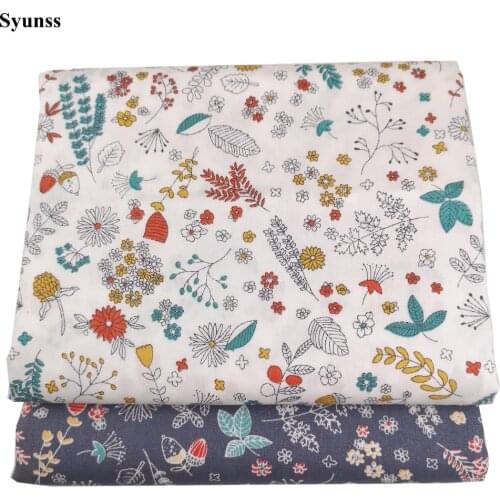 Syunss Diy Patchwork Cloth For Quilting Baby Cribs Cushions Dress tilda Sewing Tissus Color Floral Printed Cotton Fabric Tecido