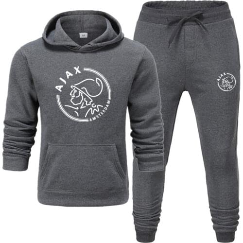 2020 Hot Sale New Mens Hoodie Pullover Fashion Brand Sportswear Lining Thick Sweatshirt + Pants Sportswear Set Mens Autumn Set