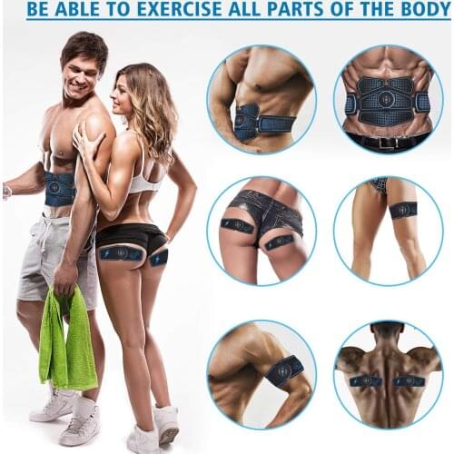 Women Men Gym Fitness Equipment ABS Muscle Stimulator Hip Muscular Trainer Toner Home EMS Abdominal Belt Electrostimulation
