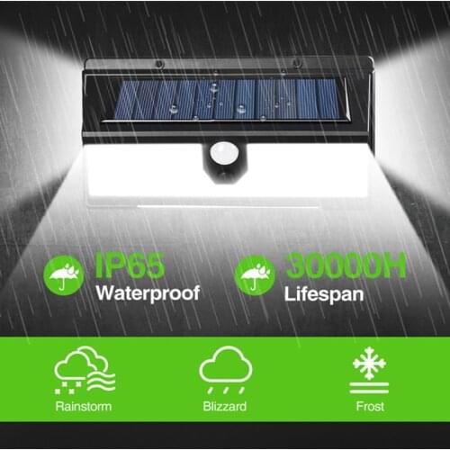 190 LED Solar Light Outdoor 3 Modes Solar Lamp Motion Sensor Solar Powered Spotlight Wall Sunlight For Street Garden Decoration