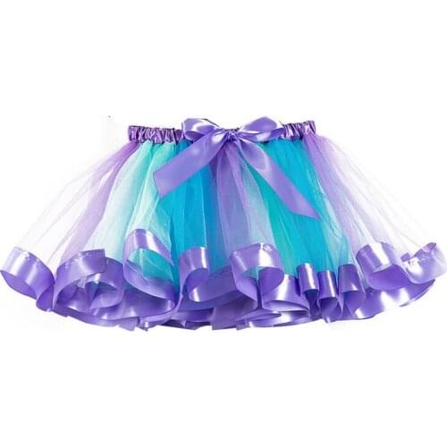Tutu Skirt Baby Girl Skirts 1 To 8 Years Princess Pettiskirt Party Dance Rainbow Tulle Skirts Girls Clothes Children Clothing