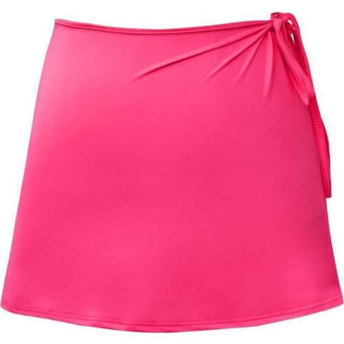 Female Skirts High Waist Girls A-line Mini Tennis Skirt Yoga Running Skirt Lace-up Bandage Sports Skirts Tracksuit Woman