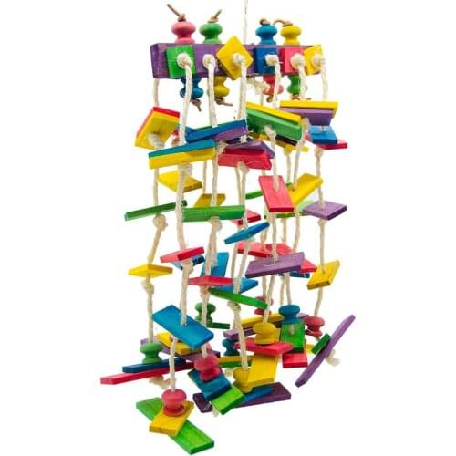 Super Large Parrot Chewing Toy Bird Cage Heavy Duty Bite Toys for Large Medium African Grey Macaws Cockatoos