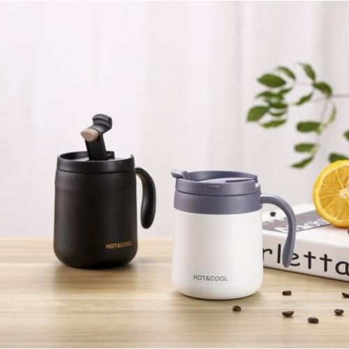1PC 350/500ML Portable Thermos Coffee Cup With Handle Vacuum Flasks Stainless Steel Office Insulated Mugs Car Thermoses Bottle