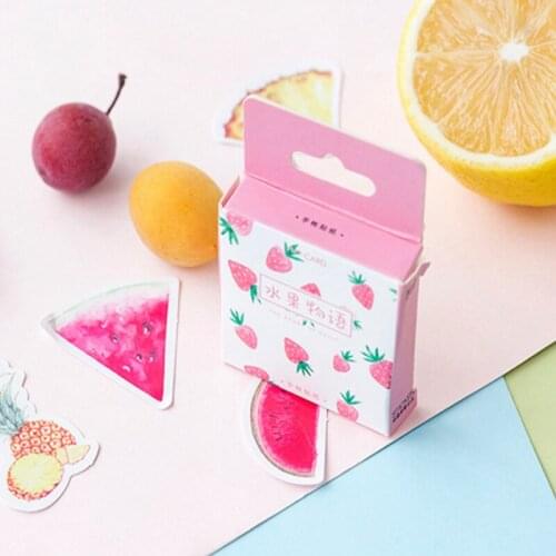 45pcs/pack fresh fruit series adhesive sticky home decoration label stationery stickers scrapbooking diary diy for photo album