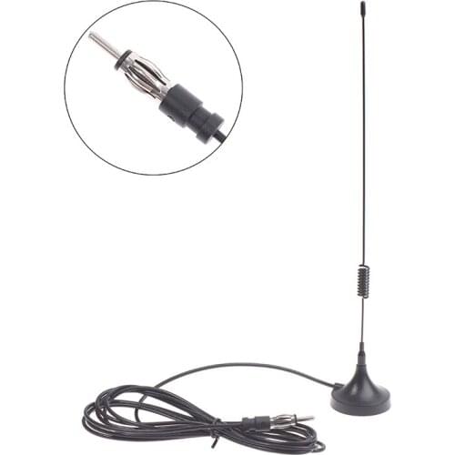 Car Signal Booster Antenna Auto Stereo Radio FM/AM Signal Aerial Magnetic Base