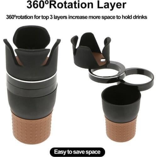Kongyide Car Holder Universal Adjustable Car Cup Holder Vehicle Car Bottle Holder Auto 5 in 1 Drink Holder ABS m14