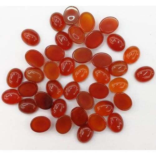 Natural red onyx stone beads charms 6x8mm Oval CAB CABOCHON Fashion no hole for jewelry making Wholesale 50pcs free shipping