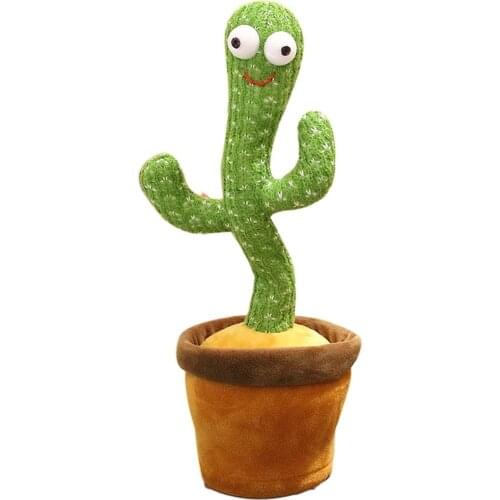 Electric Dancing Cactus Plush Toy Singing 120 Songs Twisting Singing Dancer Talking Funny Music Luminescent Education Toy Gifts