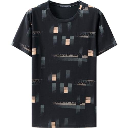 Summer mercerized cotton t shirt men burn-out printed Top quality Big size Short Sleeve T-shirt Men Breathable tee Oversize Tops