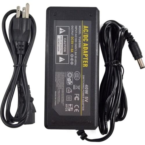 DC5V 8A 40W LED Power Supply for APA102 WS2812B WS2801 LPD8806 LED Strip LED Module