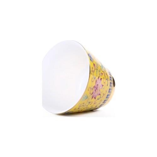 Jingdezhen Ceramic Teacup Enamel Pastels Master Cup Personal Tea Bowl Kung Fu Black Tea Jin Jun Mei Teaware Free Shipping