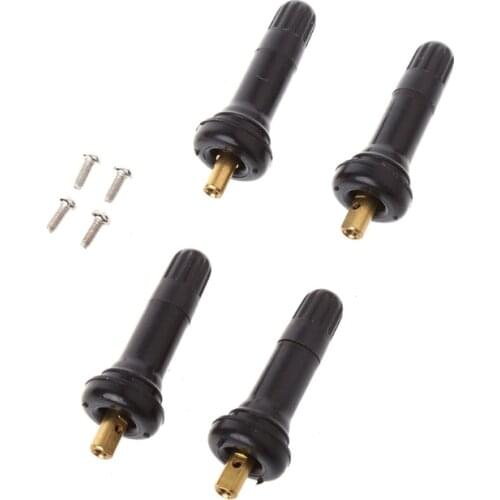 4 Pcs Rubber Valve Stem Tire Sensor Service Kit TPMS For Buick Ford Encore Cadillac