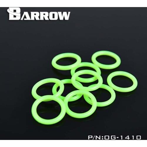Barrow pc water cooling O Ring for G1/4 fittings tube connector Sliding tubing Anti-leakage rubber ring Green Silica Gel OG-1410