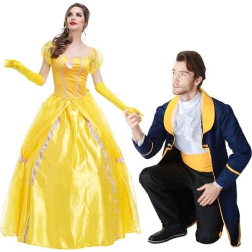 Adult prince beast costume beauty and the beast costume cosplay fantasy halloween costumes for men women costume