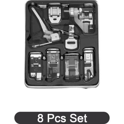 8 Pcs Set Presser Foot Cloth Leather Splice for Brother Singer Durable Accessories Metal Multifunction Household Sewing Machine