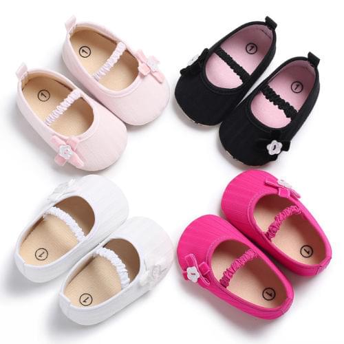 Pudcoco Crib Shoes Toddler Baby Shoes Newborn Girls Soft Soled Princess Crib Shoes Prewalker 0-18M