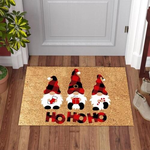 Christmas Doormat Blanket Welcome Home Front Door Decorations Halloween Decor Hallway Bathroom Kitchen Foot Pad Home Decor