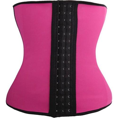 Sexy Lingerie Women Latex Corset 3 Layers 9 Steel Bones Female Body Shaper Rubber Trainer Shapewear Vest Langerie Para Mulheres