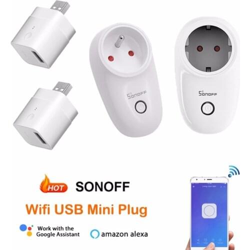 NEW SONOFF Micro 5V Wifi USB Smart Adaptor eWelink App Remote control work with Alexa Google yandex Alice smart home Dropship