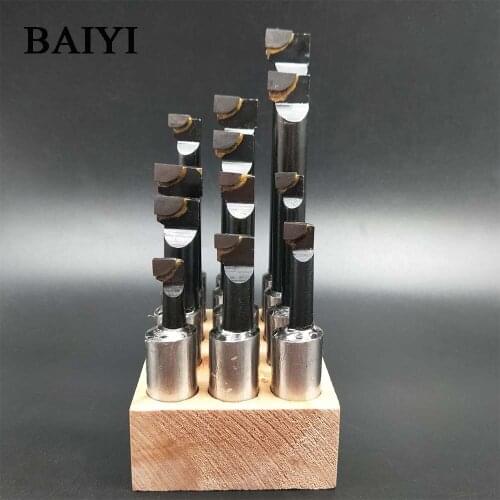 12pcs 3/4 Inch Boring Head carbide shank set of tools carbide tips F1 Drill Tool Set for Boring Head Carbide Tools boring head