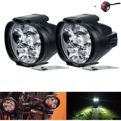 Universal 1pair Motorcycle Headlight Scooter Fog Spotlight LED Lamp for Honda VFR750 VFR800 VTR1000 CBF1000 VF750 CBR650F CB650F
