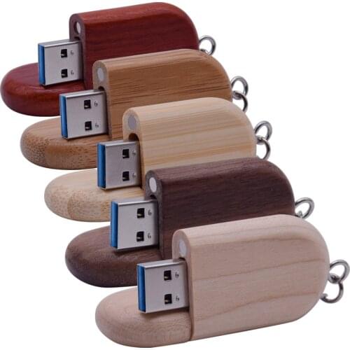 Over 10pcs Free Logo)Wooden Pendrives Keychain USB3.0 Flash Drive Flash Real Capacity Memory Sticks 128GB 64GB 32GB 16GB U Disk