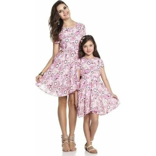 Vestido madre e hija family matching outfits robe mere fille assortie mothers day gift,mommy and daughter matching clothes