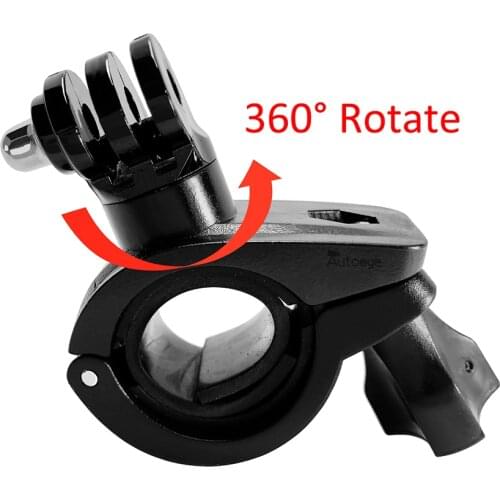 360 Degree Rotation Bike Bicycle Motorcycle Handlebar Handle Bar Mount Holder For Gopro Hero9 8 7 6 5 4 SJCAM Camera Accessories