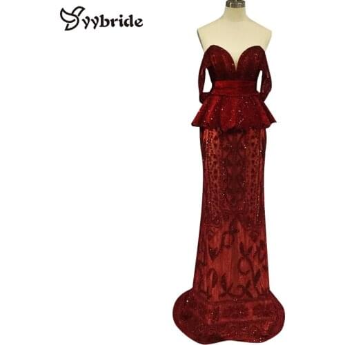 Женские платья с открытыми плечами YYBRIDE China At AliExpress