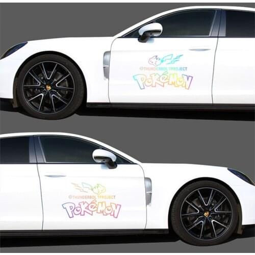 1pcs Anime Pokemon Car Cool Sticker Kawaii Pikachu Cartoon Decal Glass Laptop Stikers Kids Toys Gifts