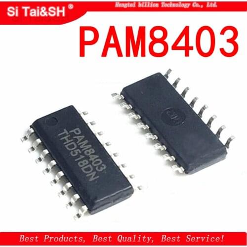 10PCS PAM8403 SOP-16 8403 SOP16 SOP Class D Stereo Audio Amplifier
