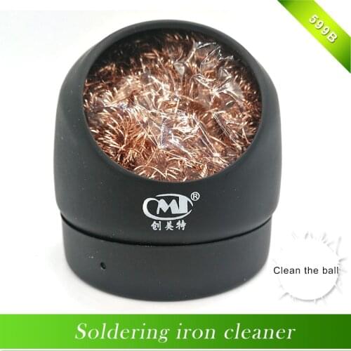 2pcs soldering iron cleaner Wire With Stand Set Welding head Solder Iron Tip Cleaner Cleaning Steel Hot Sale