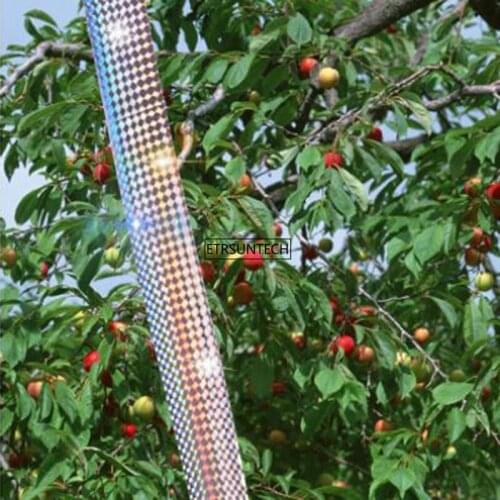 50pcs Flash Reflective Bird Scare Ribbon Anti Bird Tape Belt Small Animals Laser Repeller Tapes Garden Orchard Pest Control