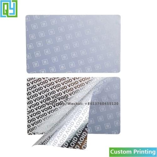 500pcs 64x95mm Free Shipping Custom Logo Printing Silver VOID Tamper Evident Labels Envelope Sealing Tape Security Seal