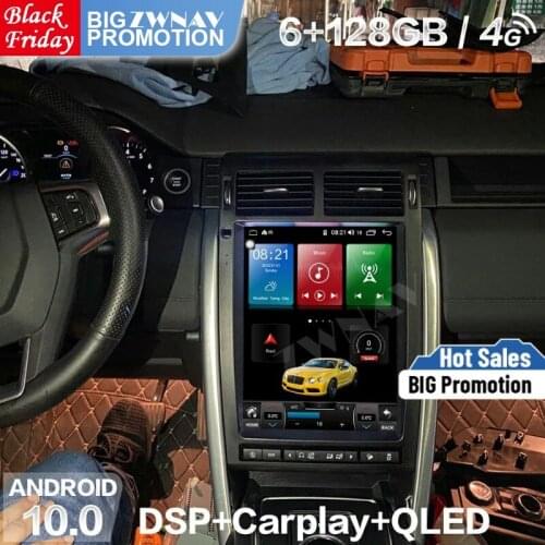 6+128G vertical Tesla screen Android 10 Car Multimedia Player For Land Rover 2015 2016-2019 Discovery Navi audio radio head unit