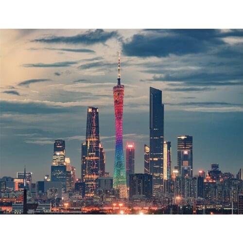 5D DIY full square diamond painting Modern landscape city night view mosaic diamond embroidery home living room decoration gift