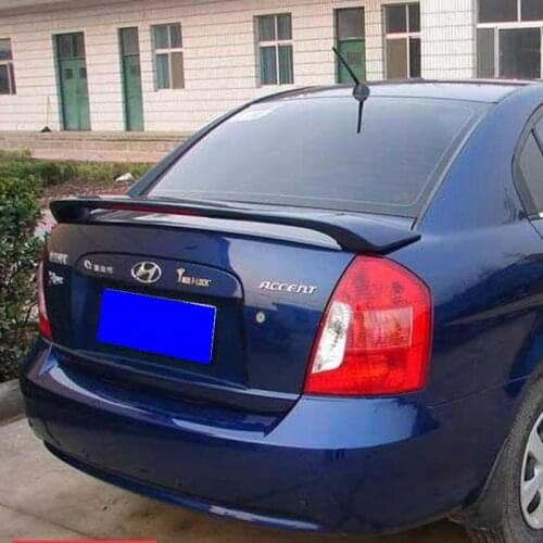 MONTFORD Car Accessories For Hyundai Verna 2010 2011 2012 2013 ABS Plastic Unpainted Primer Rear Trunk Boot Wing Lip Spoiler