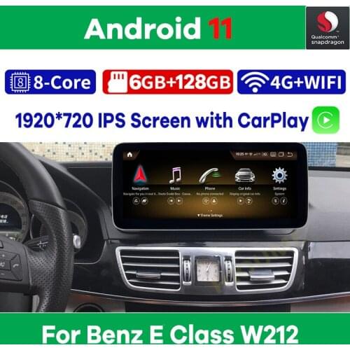 12.3" Snapdragon 8Core Android 10 Car Multimedia Player GPS Radio for Mercedes Benz E Class W212 E200 E230 E260 E300 S212
