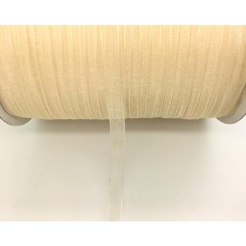 Free Shipping 10yds/lot 1/4" 6mm Cream Organza Ribbon Bow Hair Wedding Decoration Lace Crafts