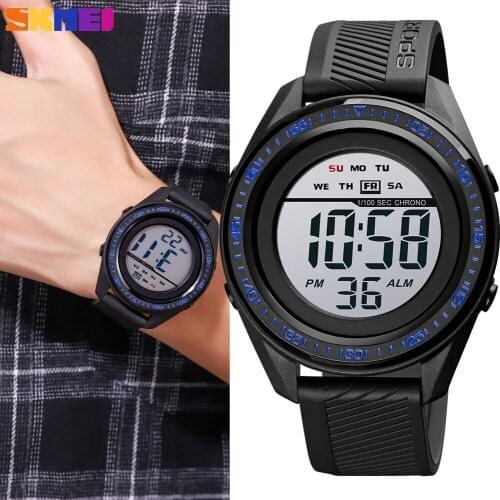 SKMEI Digital Sports Mens Watches Multifunction Electronic Chrono Alarm Male Wristwatch Waterproof LED Light Clock Reloj Hombre