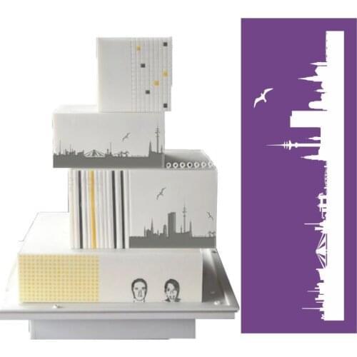 Hamburg Decorating Stencil for Celebration Cake Fondant Lace Mold Fabric Decorating Stencil Sugar Mat Baking Tools MST-21