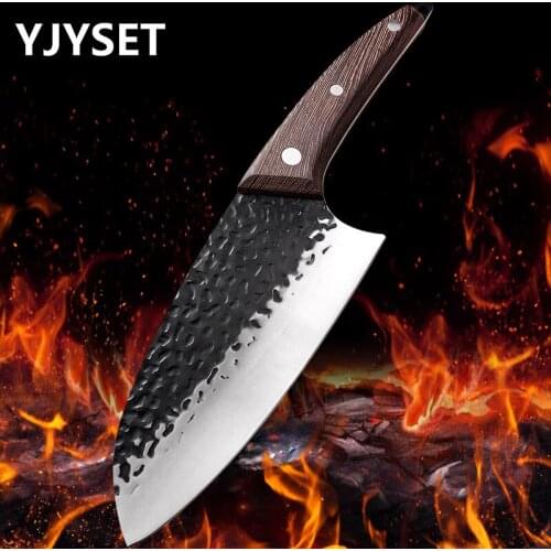 Forged Chef Kitchen Knife Traditional Stainless Steel Sharp Butcher Knife Labor-Saving Slicing Knife Household Meat Cutting