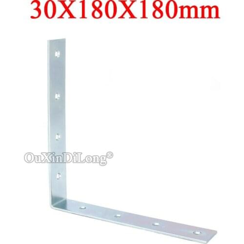 Brand New 4PCS "L" 30X180X180mm Furniture Fastener Corner Braces Joint Right Angle Brackets Board Frame Shelf Reinforced Connect