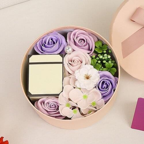 New year Tanabata Rose Soap Flower Head Artificial Flower Bath Petal Box Scented Candle Valentines Day Wedding Decoration Gift