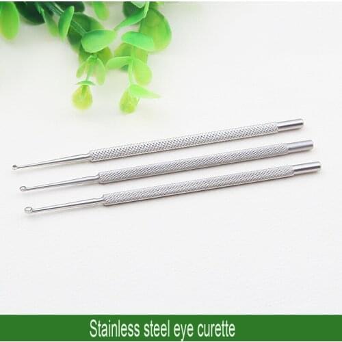 Ophthalmology meibomian gland curette spoon Microscope Single head double head eyelid Adenocystic oval sharp spoon