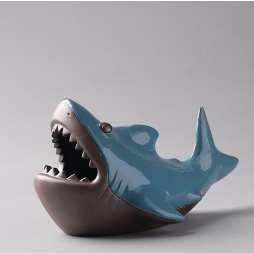 Ferocious shark ashtray Creative ocean fish big fish decoration ceramic ashtrays