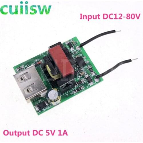 Buck Converter Stabilizer DC-DC Step Down Module 12V 24V 36V 48V 72V to 5V 1A USB Galvanic Isolated Power Supply