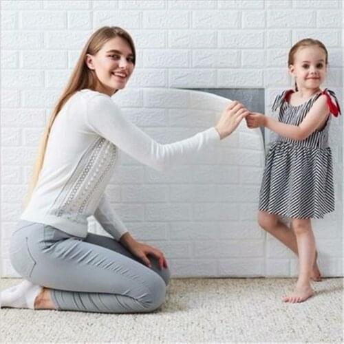 DIY Self Adhesive 3D Brick Wall Stickers Living Room Decor Foam Waterproof Panels Covering Wallpaper for TV Background Kids Room